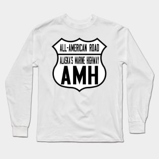 Alaska's Marine Highway All-American Road route shield Long Sleeve T-Shirt